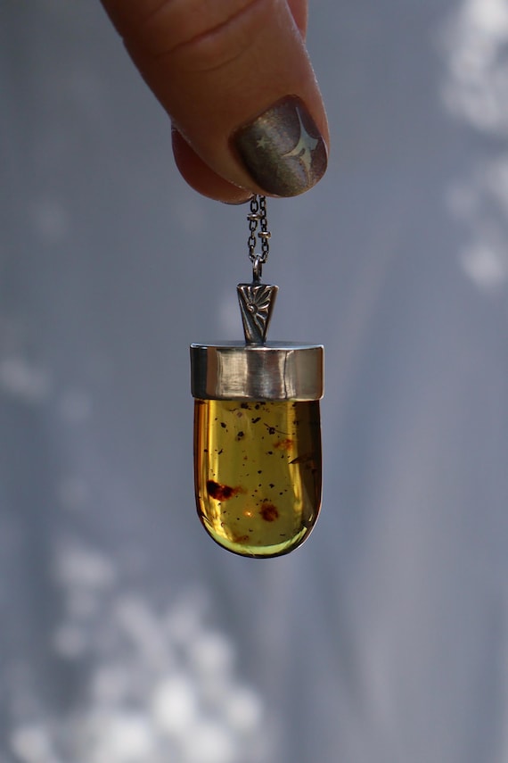 Amber Sun Pendant Necklace