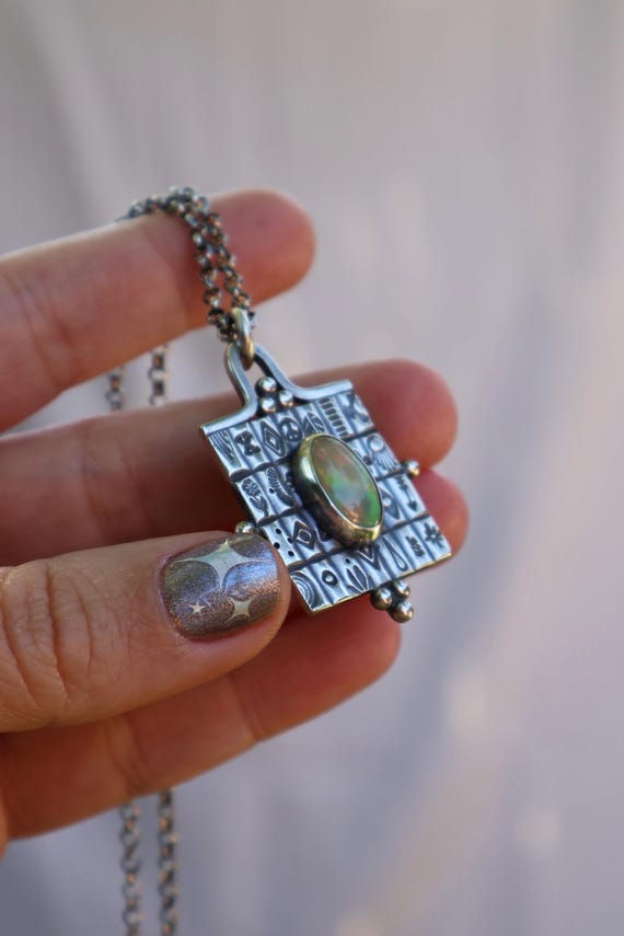 Rainstone Totem Pendant Necklace