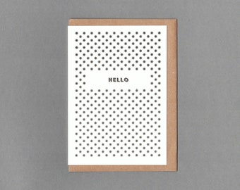 Hello. Greetings Card. Font Revival Collection.