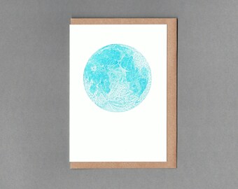 Blue Moon, Letterpress, Hearth & Home Collection.