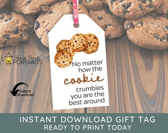 Cookie Gift Tag, Girl Scout Valentine, Thank You Tags, Pop By Tags, Food Gift Tags, Real Estate, Client Appreciation