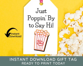 Pop by Tags, Popbys, Gift Tags, Popcorn, Real Estate Marketing, Realtor, Small Business, Open House, Printables, Real Estate Pop bys,