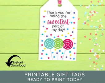 Lollipop Tags, Candy, Thank You Tags, Gift Tags, Referral Marketing, Small Business, Staff Appreciation, Client Gift