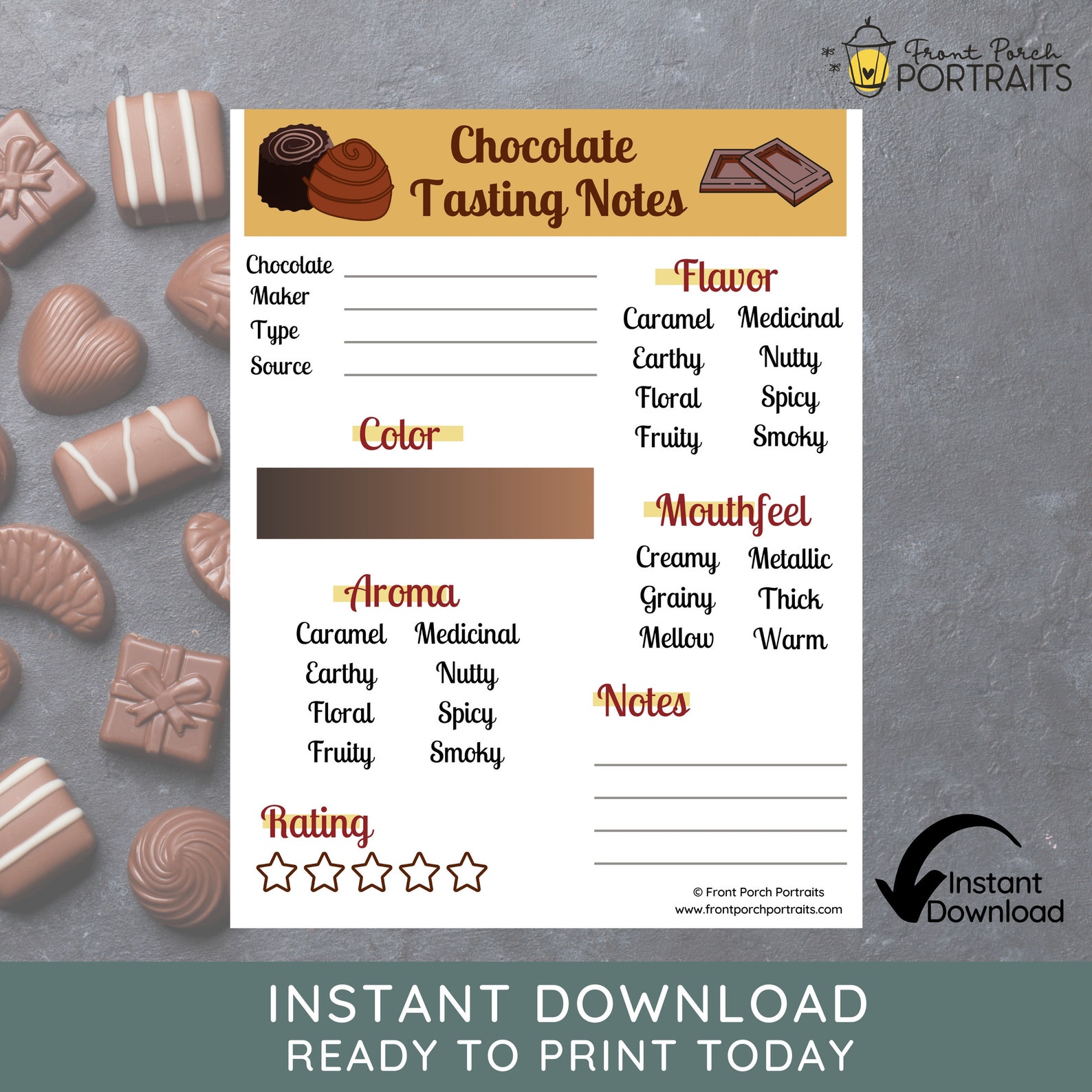Chocolate Tasting Chocolate Tasting Guide Chocolate Tasting Etsy UK