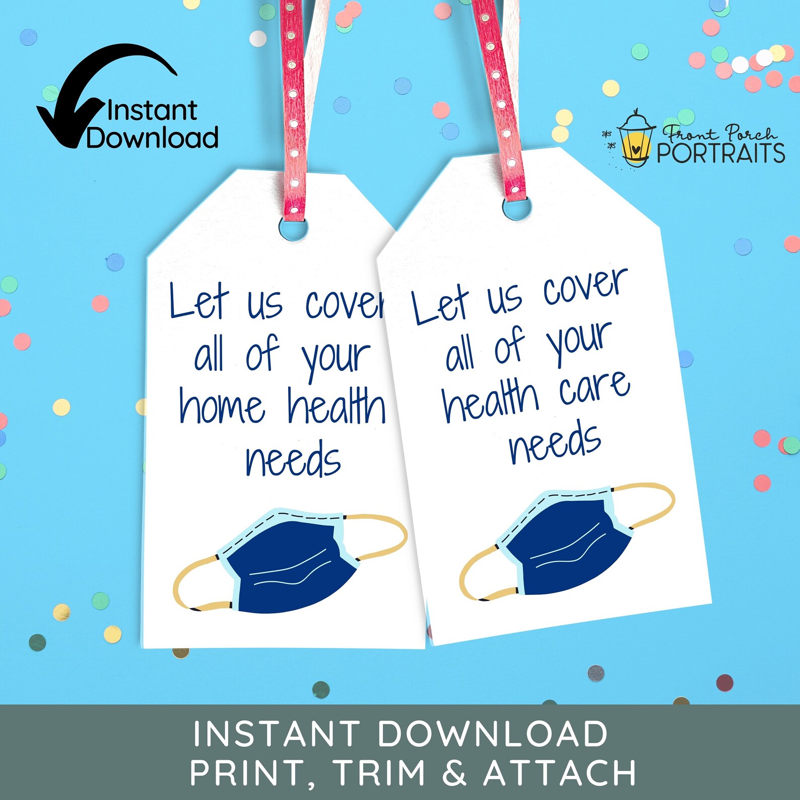 Health Care Marketing Gift Tags Printable Tags Health Care Etsy