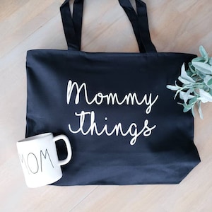 Mommy Things Bag Mommy Things Mom Bag Mom Tote Bag Gift for Mom Tote Bag For Mom Mama Tote Bag Mommy Tote Bag New Mom GIft image 1