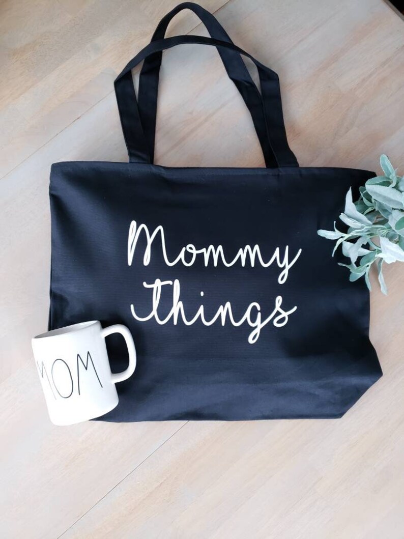 Mommy Things Bag Mommy Things Mom Bag Mom Tote Bag Gift for Mom Tote Bag For Mom Mama Tote Bag Mommy Tote Bag New Mom GIft image 1