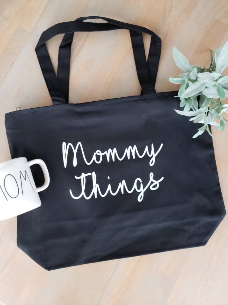 Mommy Things Bag Mommy Things Mom Bag Mom Tote Bag Gift for Mom Tote Bag For Mom Mama Tote Bag Mommy Tote Bag New Mom GIft image 9