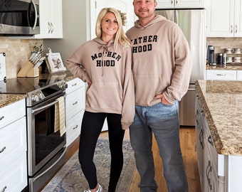 Mother and Fatherhood Hoodies - Mom and Dad sweatshirt - mom and dad - Motherhood - Mom Gift - Dad Gift - Mom Hoodie - Dad Hoodie - Matching