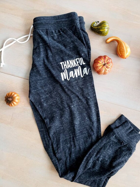 Reconnaissant Mama Joggers Joggers Blessed Mama Thankful Mama Mama Joggers Mom Pants Mama Sweatpants Mom Sweatpants Thanksgiving Etsy France