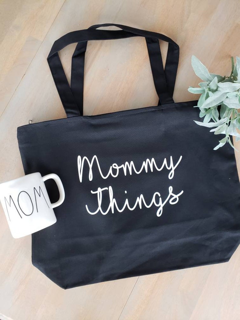 Mommy Things Bag Mommy Things Mom Bag Mom Tote Bag Gift for Mom Tote Bag For Mom Mama Tote Bag Mommy Tote Bag New Mom GIft image 5