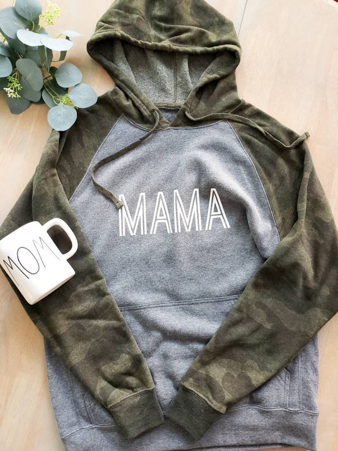 Mama Grey and Camo Mama Camo Sweatshirt Mama Camo Sweater - Etsy
