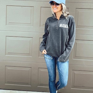 Mama Quarter Zip Sweatshirt Quarter Zip Mama Sweatshirt - Etsy