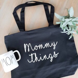 Mommy Things Bag Mommy Things Mom Bag Mom Tote Bag Gift for Mom Tote Bag For Mom Mama Tote Bag Mommy Tote Bag New Mom GIft image 8