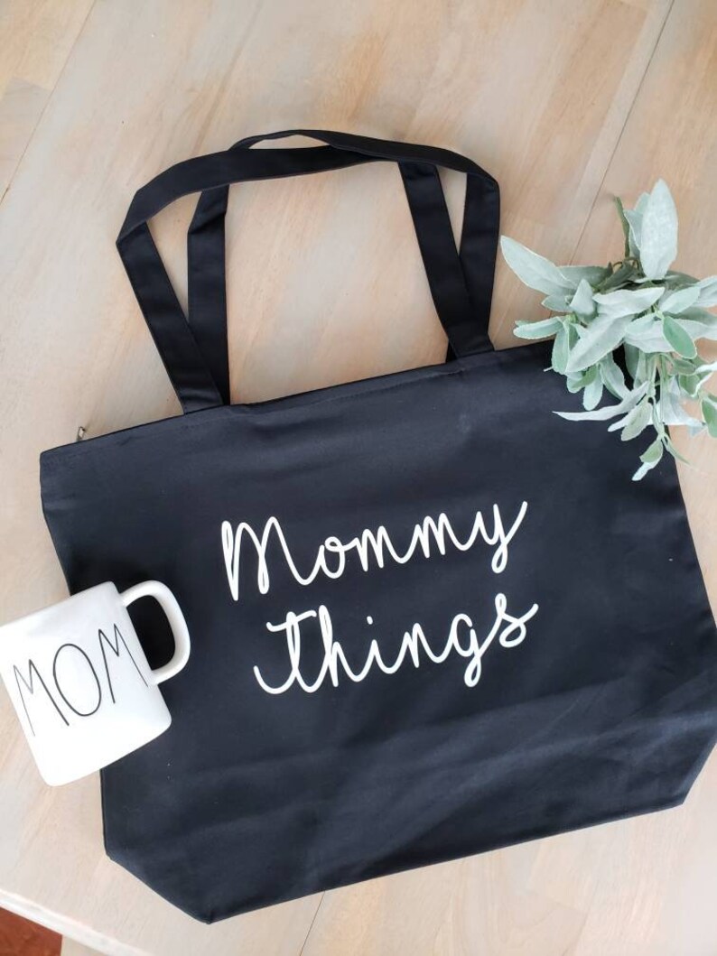 Mommy Things Bag Mommy Things Mom Bag Mom Tote Bag Gift for Mom Tote Bag For Mom Mama Tote Bag Mommy Tote Bag New Mom GIft image 8