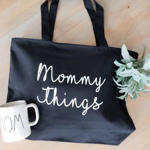 Mommy Things Bag Mommy Things Mom Bag Mom Tote Bag Gift for Mom Tote Bag For Mom Mama Tote Bag Mommy Tote Bag New Mom GIft image 3