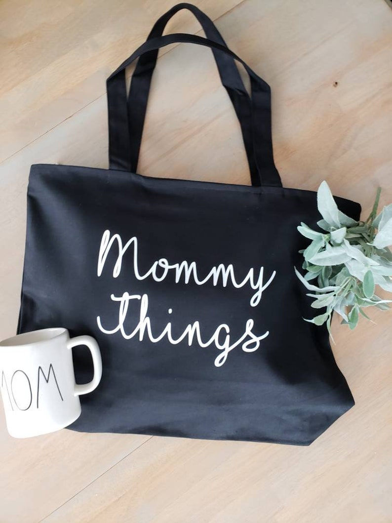 Mommy Things Bag Mommy Things Mom Bag Mom Tote Bag Gift for Mom Tote Bag For Mom Mama Tote Bag Mommy Tote Bag New Mom GIft image 3