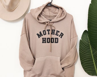 Tan Motherhood Hoodie - motherhood - mother pullover - mom sweatshirt - mom fit - mom sweatshirt - new mom gift - mothers day gifts