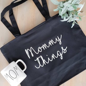 Mommy Things Bag Mommy Things Mom Bag Mom Tote Bag Gift for Mom Tote Bag For Mom Mama Tote Bag Mommy Tote Bag New Mom GIft image 7