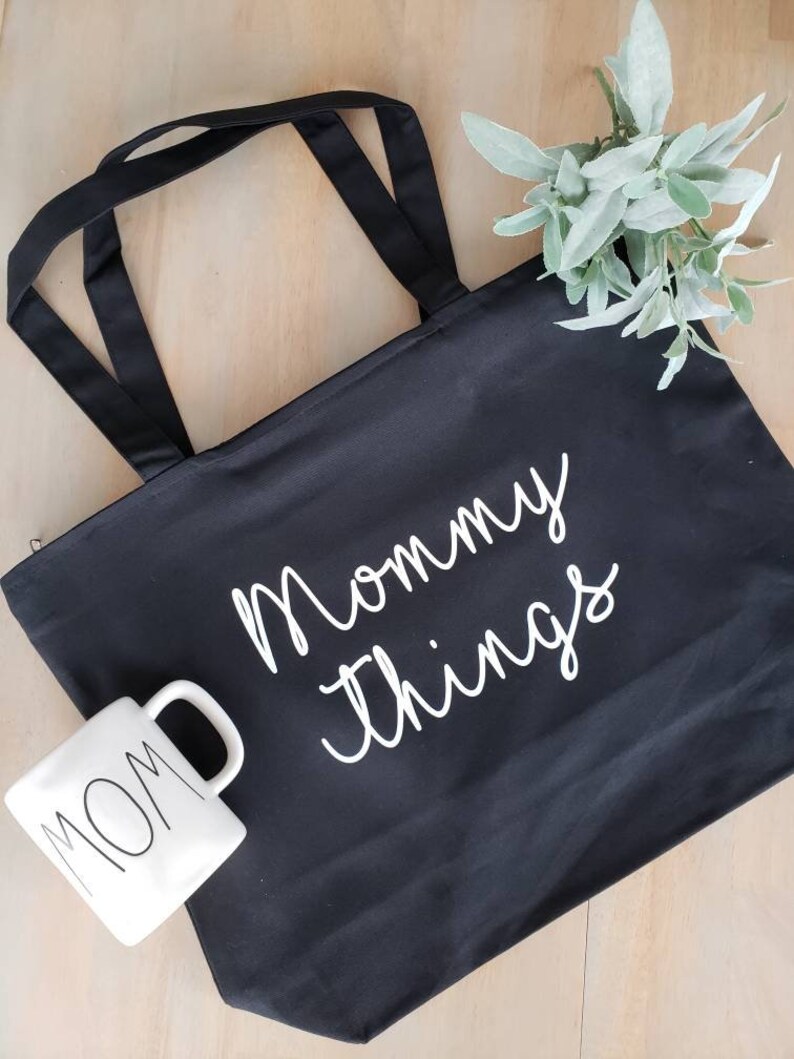 Mommy Things Bag Mommy Things Mom Bag Mom Tote Bag Gift for Mom Tote Bag For Mom Mama Tote Bag Mommy Tote Bag New Mom GIft image 7