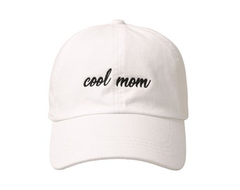 White Cool Mom Hat - Mom Hat - Cool Mom - Cool Moms - Mama Hat - Mom Hats