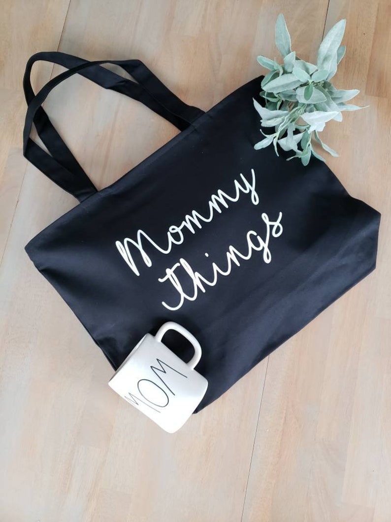 Mommy Things Bag Mommy Things Mom Bag Mom Tote Bag Gift for Mom Tote Bag For Mom Mama Tote Bag Mommy Tote Bag New Mom GIft image 2