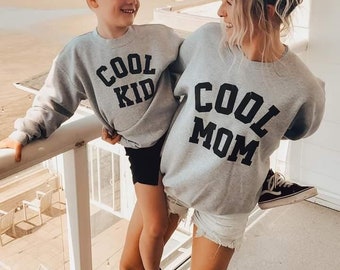 Cool Mom and Kid Crew Set - Cool Moms Club - Cool Moms - Cool Kids - Mommy and me - Matching - Mommy and me top - Mothers Day Gift - Match