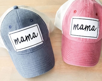 Mama Trucker Hat - Mama Hat - Mama Baseball Cap - Mom Hat - Motherhood Hat - New Mom Gift - Mothers Day Gift - Mom Life Hat - Gift for Mom