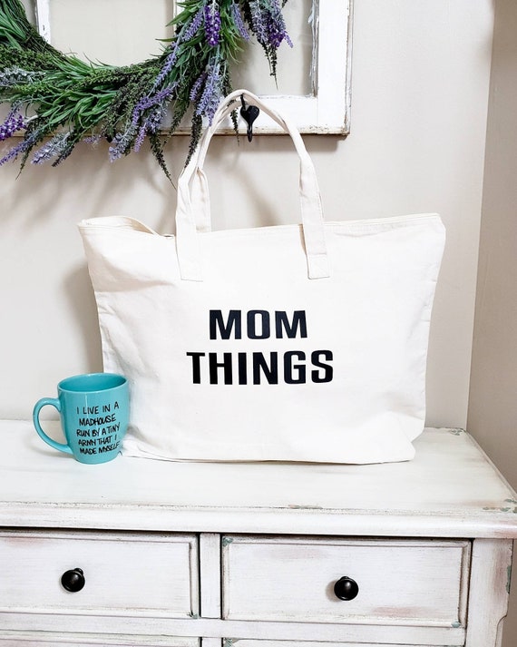 Mom Things Tote Tote Bag For Mom Mom Tote Bag Gift for Etsy