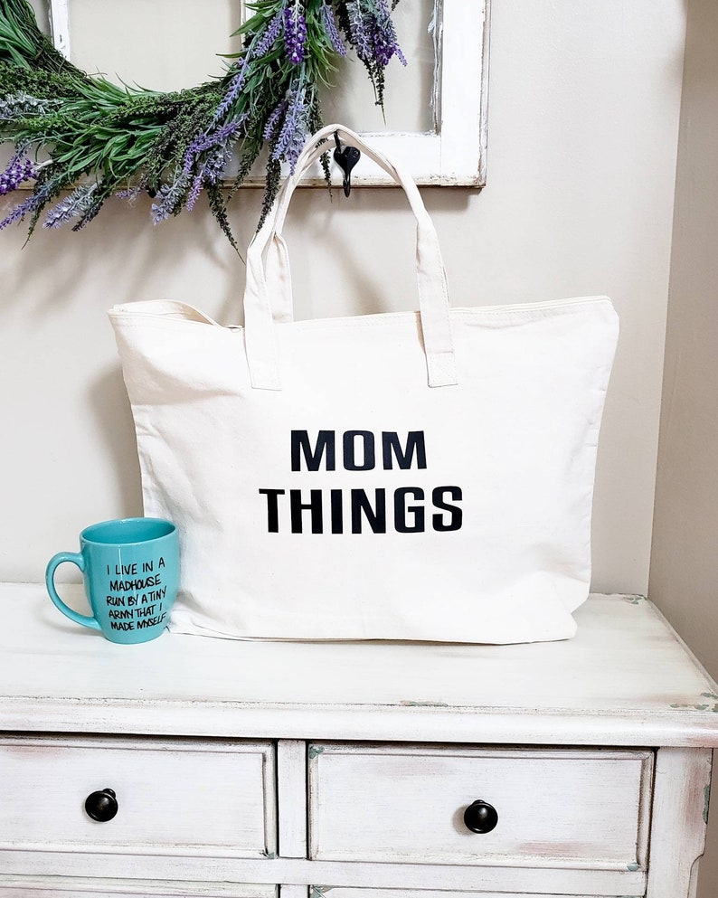 Mom Things Tote Tote Bag For Mom Mom Tote Bag Gift for Etsy