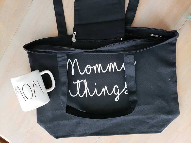 Mommy Things Bag Mommy Things Mom Bag Mom Tote Bag Gift for Mom Tote Bag For Mom Mama Tote Bag Mommy Tote Bag New Mom GIft image 6