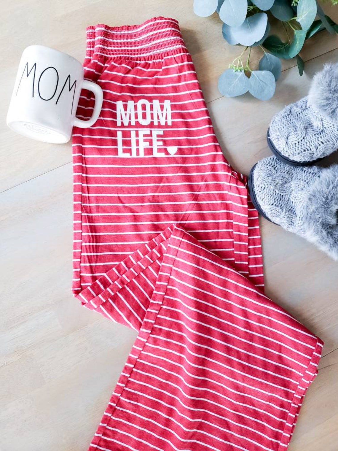 red and white striped pants womens