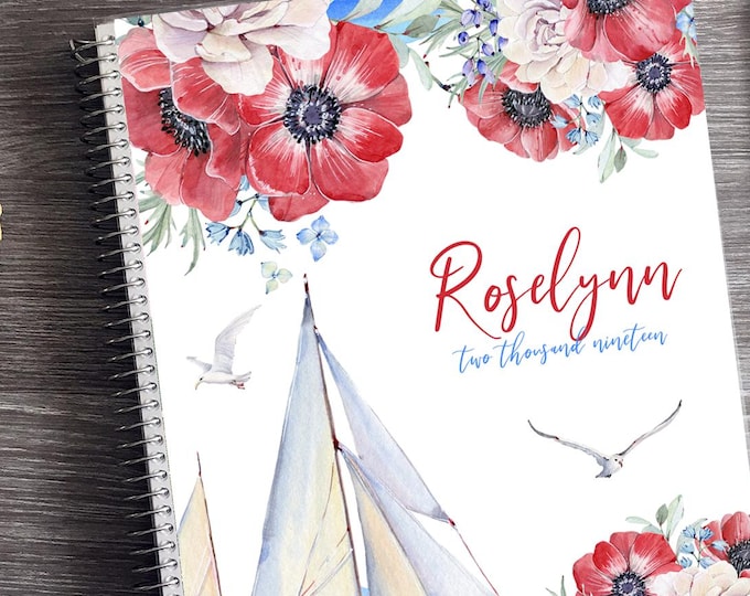 2026-2027 Appointment Book - 12 Months Personalized Planner - Daily Checklist, Monthly and Weekly Glance | Sailing