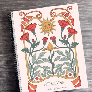 Personalized 2026-2027 Appointment Book: Salon Planner with Boho Sun Design