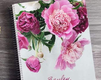 Personalized Salon Appointment Book 2026-2027: Peonies Design, Daily & Weekly Planner