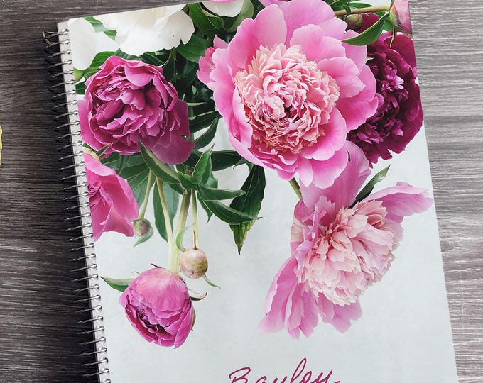 Personalized Salon Appointment Book 2026-2027: Peonies Design, Daily & Weekly Planner