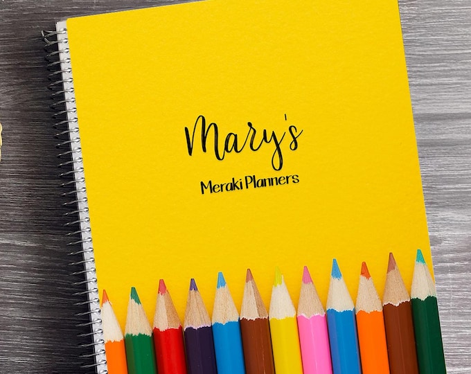 2026-2027 Planner 12 Months Personalized Meraki Planners Daily Checklist Weekly Glance |  Color Pencils I