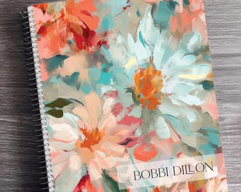 Personalized 2026-2027 Appointment Book Salon Planner: Painting Florals