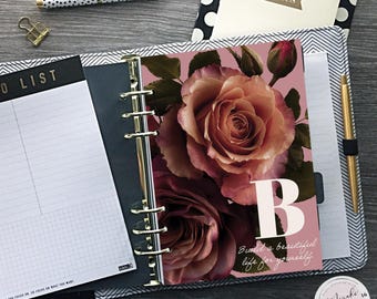 Planner Dashboard, A5 Planner Dashboards, Planner Inserts, Divider, Filofax, Kikki K, Printable - Vintage Rose