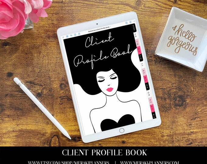 Meraki Planners -Client Profile Book -GoodNotes-Salon Book - Beautician I