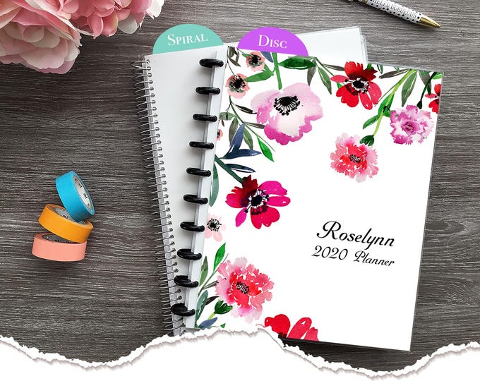 Appointment Book,Personalized,Checklist Planner,2025-2026,Hairstylist Salon Planner,Daily Checklist Agenda,Weekly Calendar- Poppies
