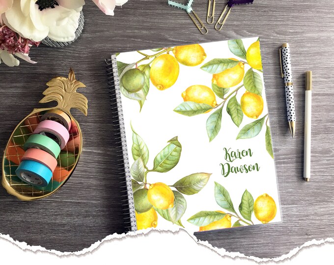 Appointment Book Personalized Meraki Planners 2025 - 2026 Hairstylist Salon Planner Daily Checklist  - Sunny Day Limes