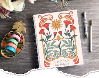 Appointment Book, Personalized, Checklist Planner, 2025-2026 Hairstylist Salon Planner, Daily Checklist Agenda, Weekly Calendar - Boho Tarot