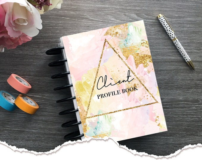 Meraki Planners - Client Profile Book - Discbound - Summer in California Hairstylist Gift