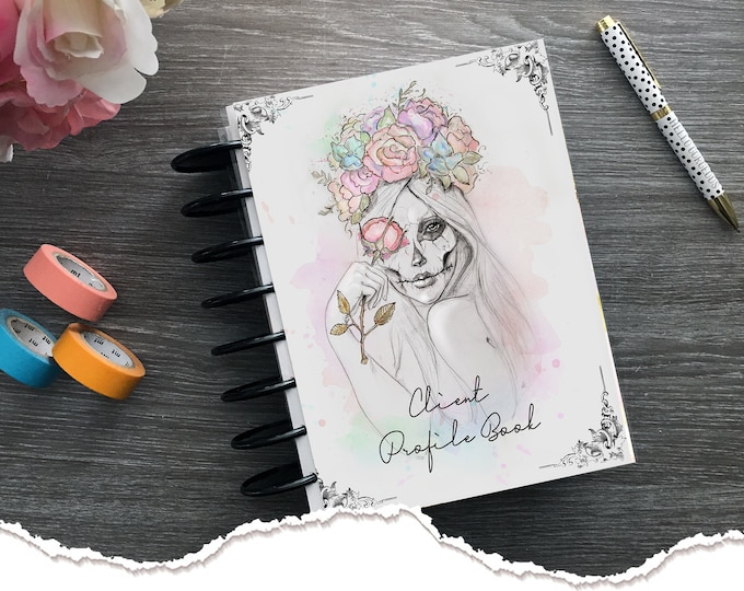 Meraki Planners - Client Profile Book | Beauty Salon - Discbound -Boho Queen Hairstylist Gift