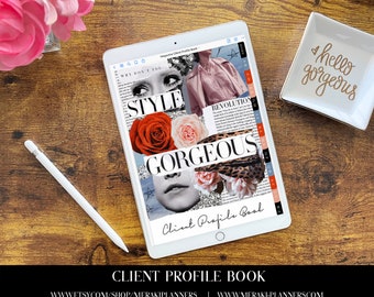 Meraki Planners -Client Profile Book -GoodNotes-Salon Book - Magazine Girl