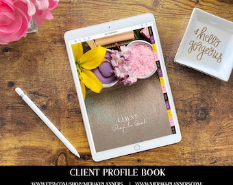 Meraki Planners -Client Profile Book -GoodNotes-Salon Book - Spa