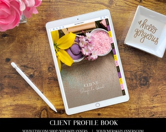Meraki Planners -Client Profile Book -GoodNotes-Salon Book - Spa