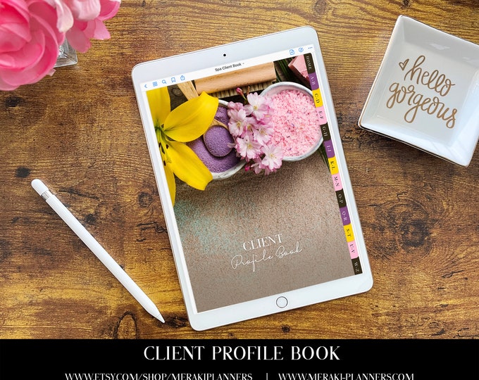 Meraki Planners -Client Profile Book -GoodNotes-Salon Book - Spa