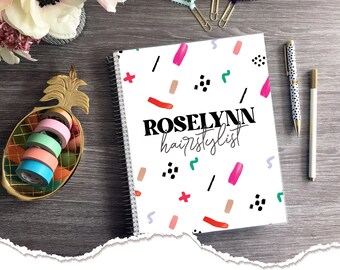 Appointment Book 15 Months Meraki Planners 2025-2026 Salon Planner Daily Checklist  - Hairstylist Strokes